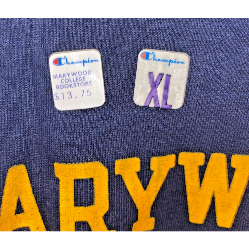 Marywood College Sweatshirt Champion Reverse Weave Sz. XL Vintage 80s Deadstock - Picture 5 of 9